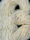 Rice Pearls (Fresh Water)(White)(3x2mm)(15.50"Strand)