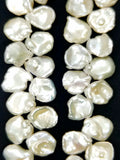 Cornflake Pearls (Fresh Water)(Keshi)(Cream)(15mm)(16"Strand)