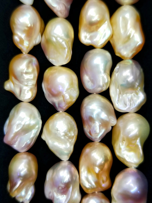 Baroque Pearls (Fresh Water)(Multi Color)(15x20mm)(AAA Grade)(17"Strand)