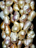 Baroque Pearls (Fresh Water)(Multi Color)(15x20mm)(AAA Grade)(17"Strand)