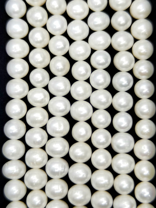 Potato Pearls (Fresh Water)(Cream)(9-12mm)(16"Strand)