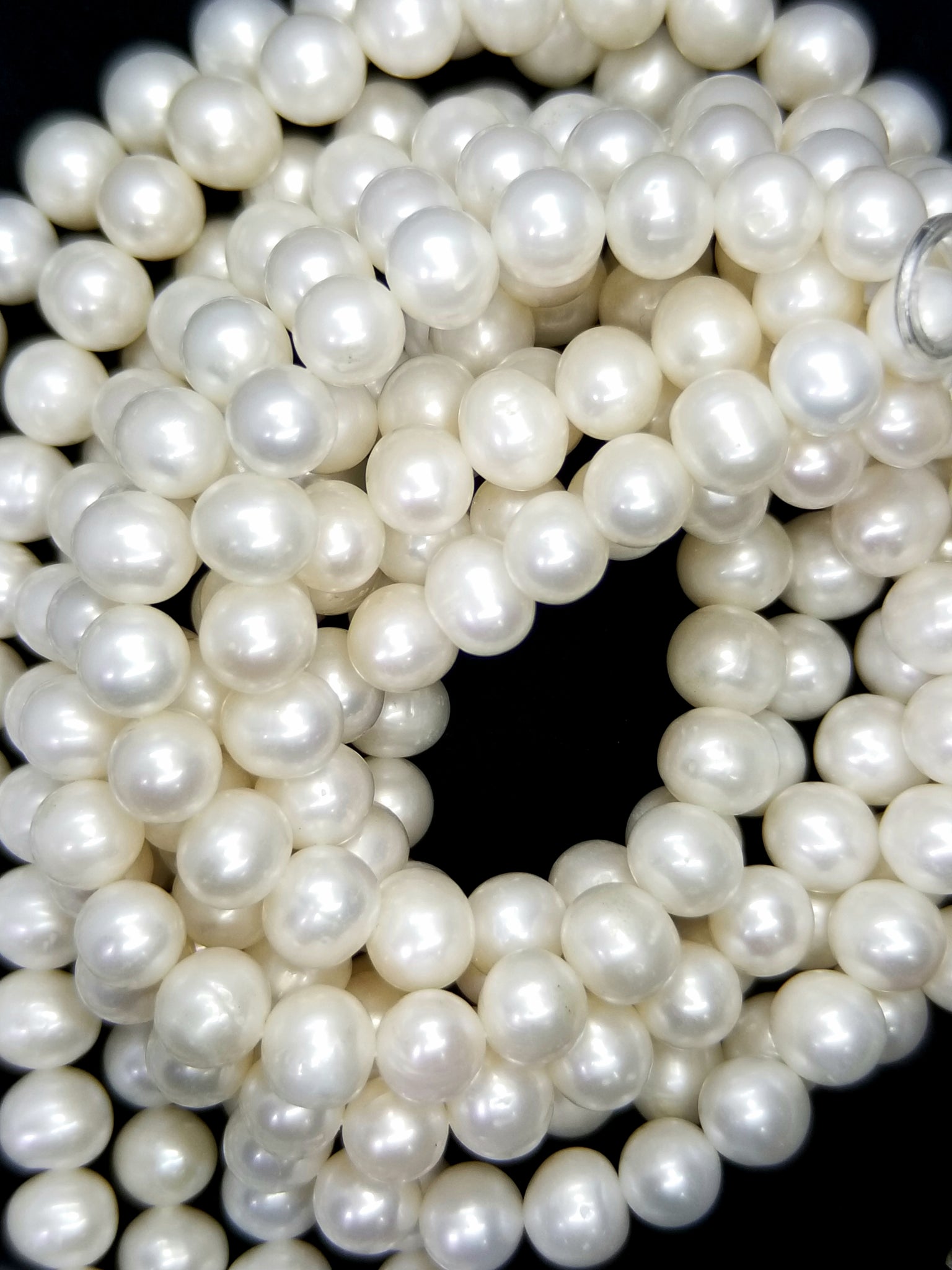 11-12mm Potato Freshwater Pearls, White (16 Strand)