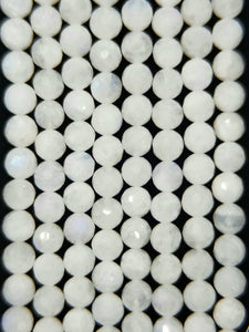 Rainbow Moonstone (Round)(Faceted)(16"Strand)