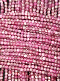 Ruby (Cube)(Micro)(Faceted)(4mm)(15.5"Strand)