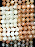 Mix MoonStone (Round)(Smooth)(16"Strand)