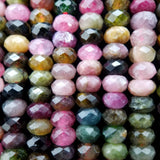 Watermelon Tourmaline (Rondelle)(Micro)(Faceted)(4x2mm)(15.5'Strand)