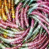 Watermelon Tourmaline (Rondelle)(Micro)(Faceted)(4x2mm)(AAA)(15.5"Strand)