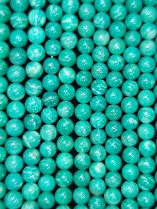 Russian Amazonite (Round)(Smooth)(16"Strand)