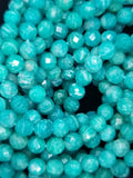 Russian Amazonite (Round)(Faceted)(16"Strand)