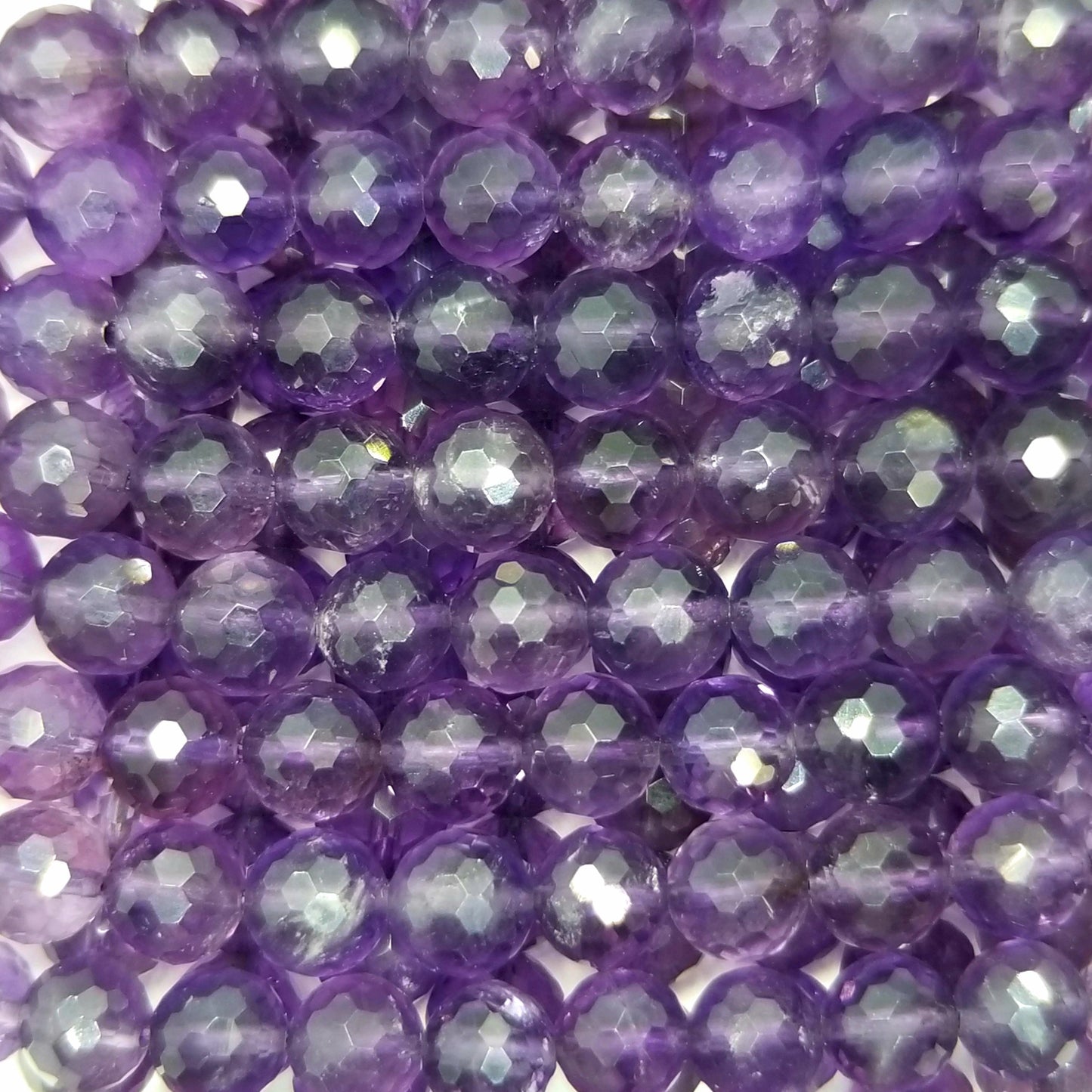 Amethyst (Round)(Faceted)(Premium)(AAA)(16"Strand)