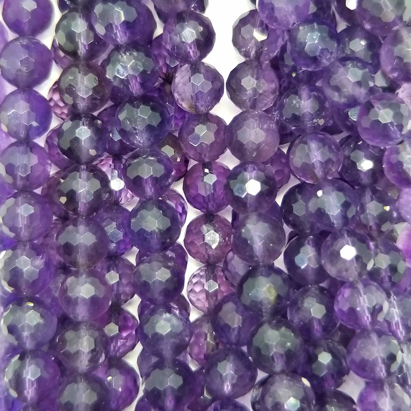 Amethyst (Round)(Faceted)(Premium)(AAA)(16"Strand)