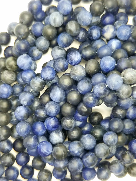 Sodalite (Round)(Matte)(16"Strand)