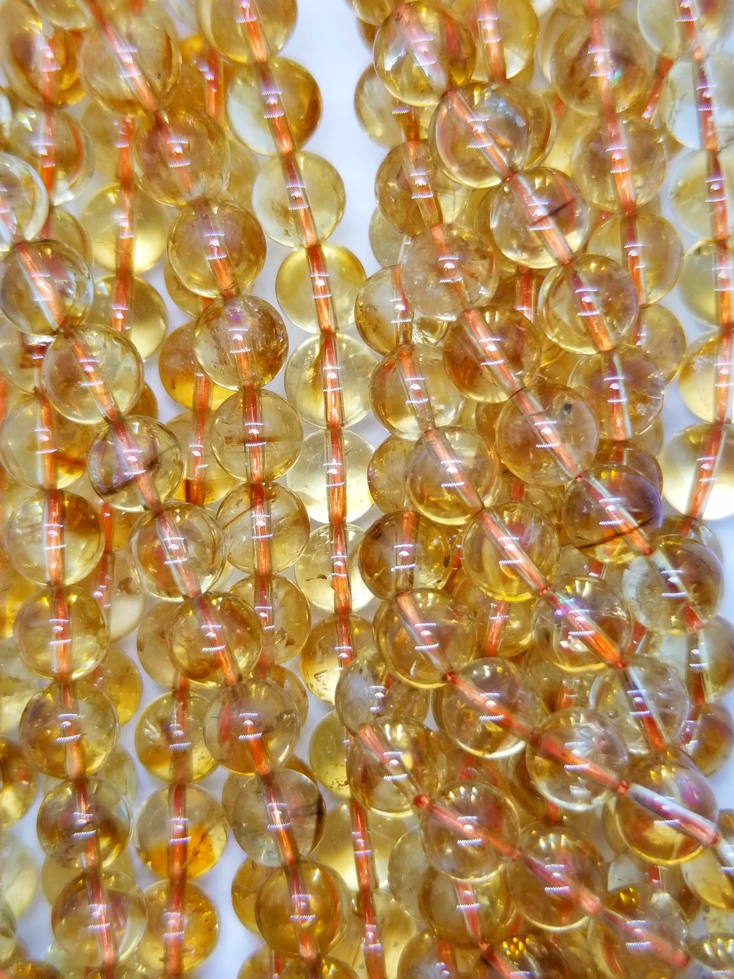 Citrine (Round)(Smooth)(6mm)(8mm)(10mm)(12mm)(16"Strand)