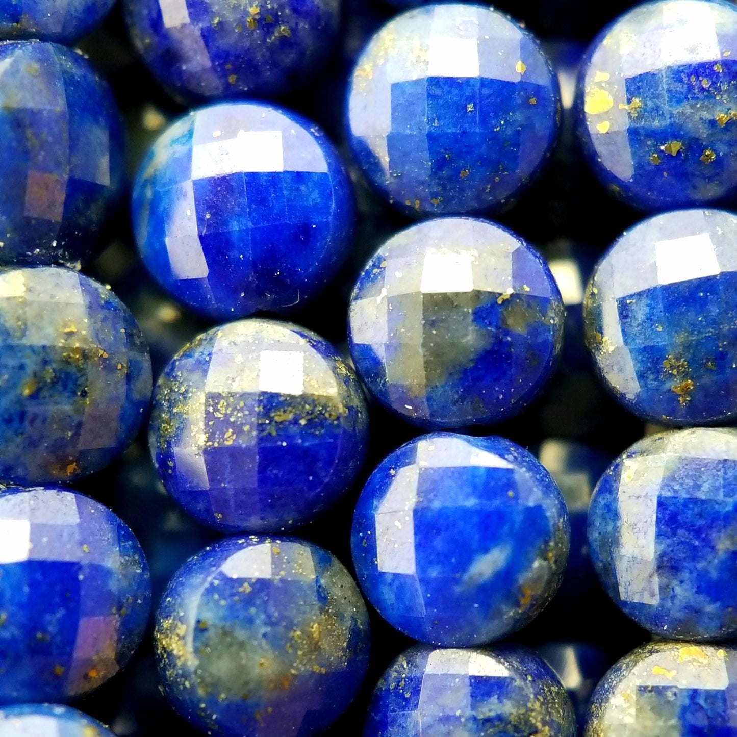 Lapis Lazuli (Coin)(Micro)(Faceted)(4x2mm)(15.5"Strand)