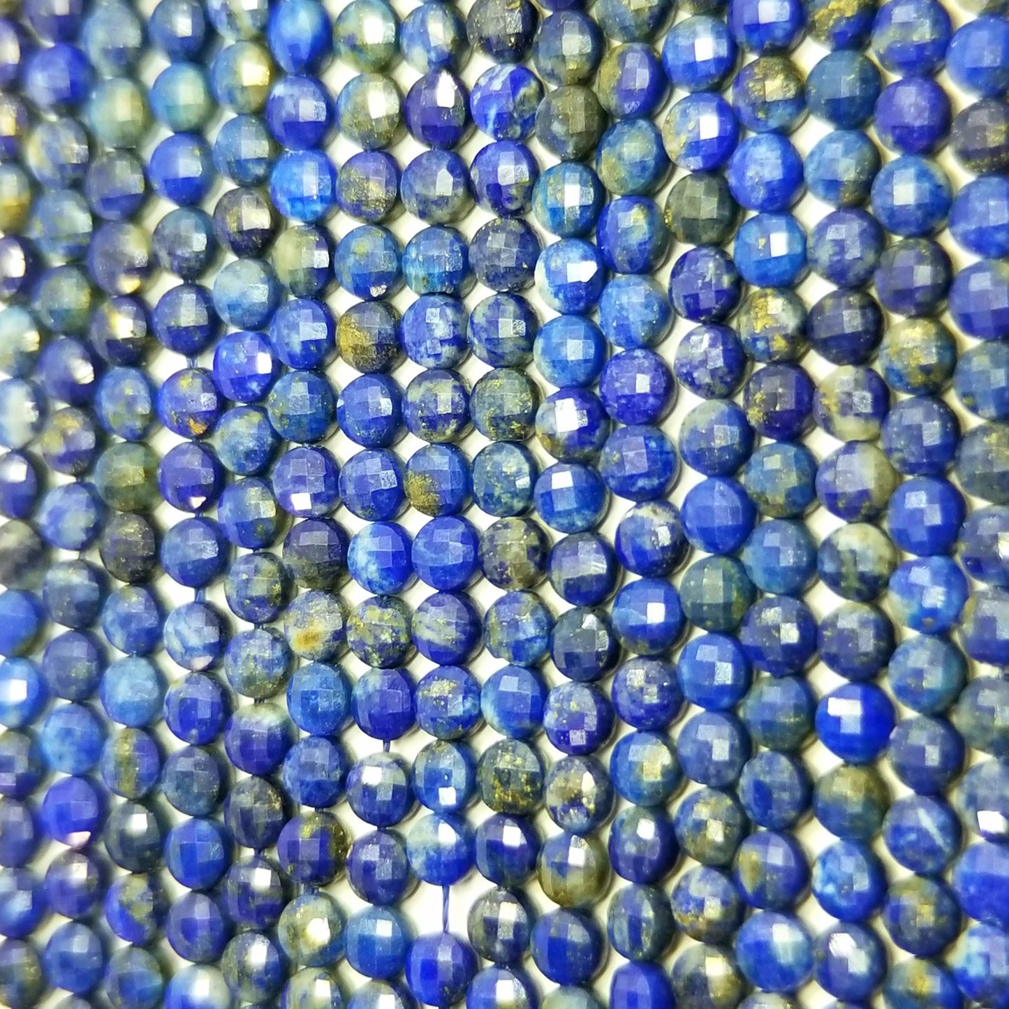 Lapis Lazuli (Coin)(Micro)(Faceted)(4x2mm)(15.5"Strand)