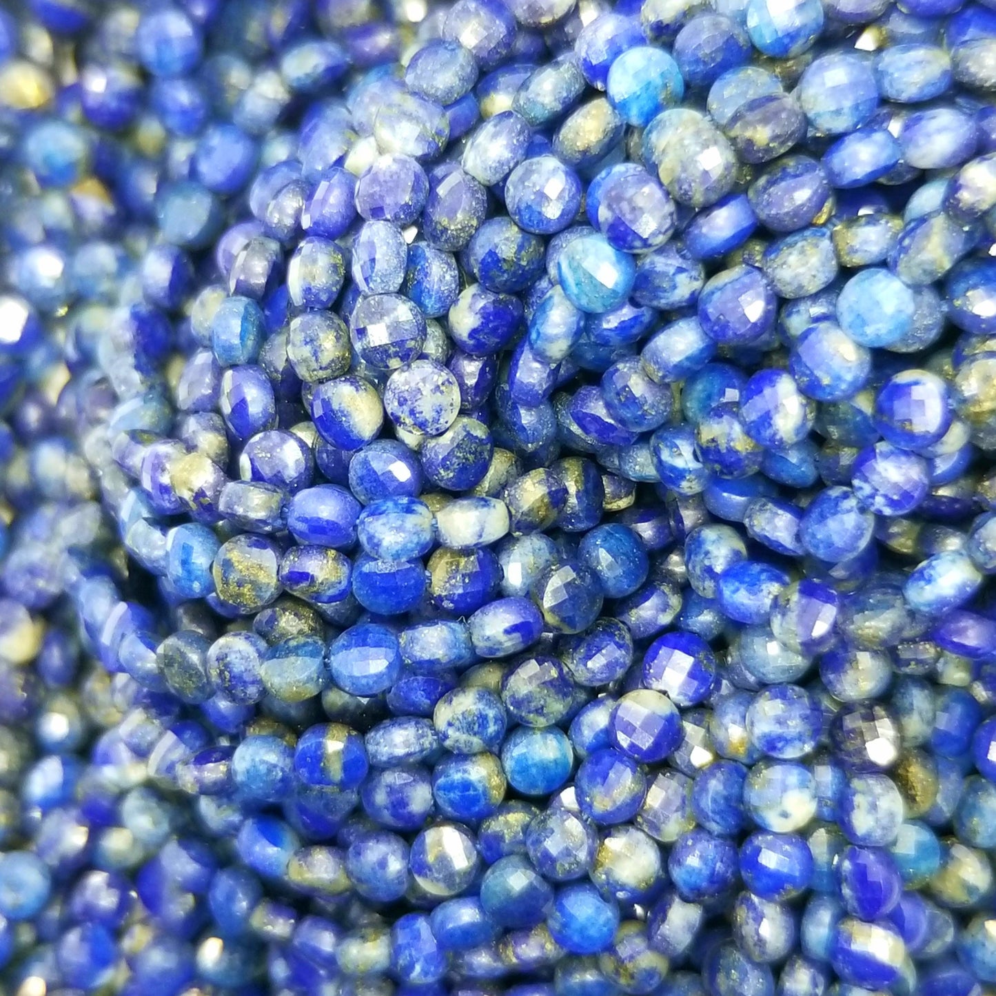 Lapis Lazuli (Coin)(Micro)(Faceted)(4x2mm)(15.5"Strand)