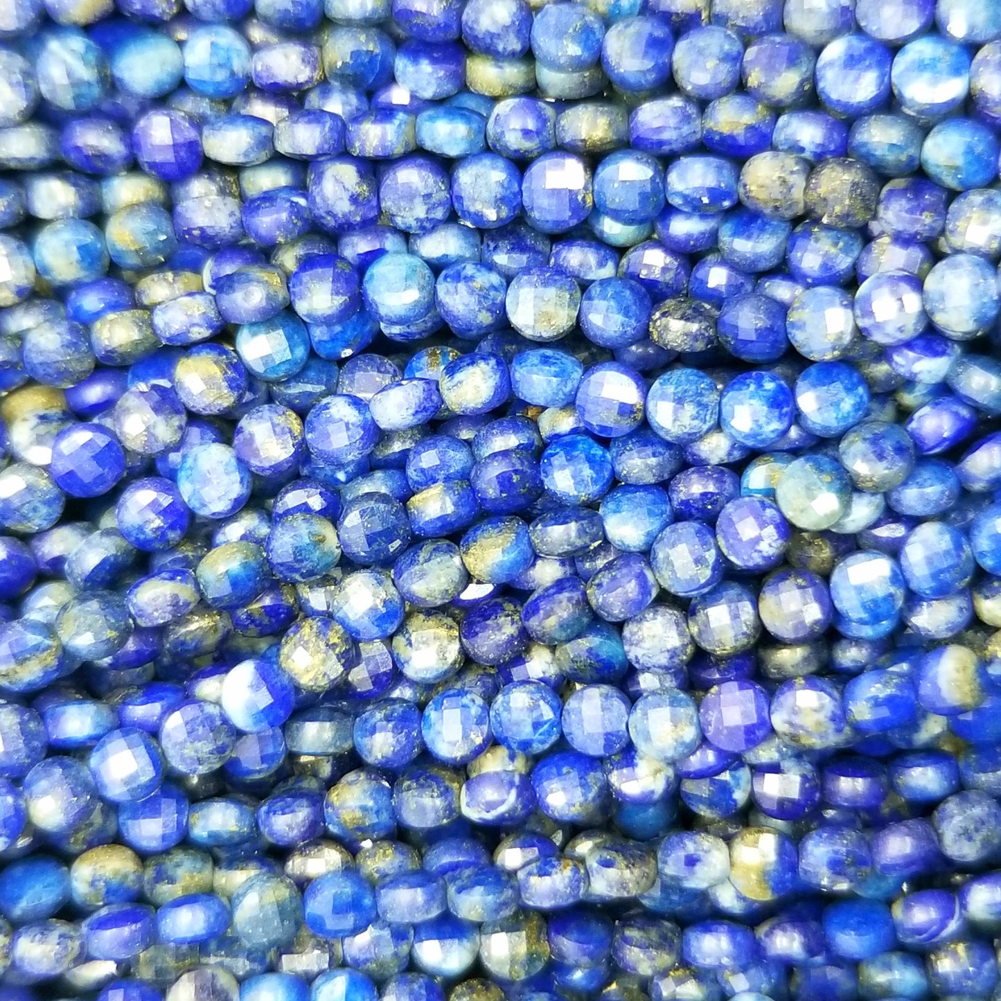 Lapis Lazuli (Coin)(Micro)(Faceted)(4x2mm)(15.5"Strand)