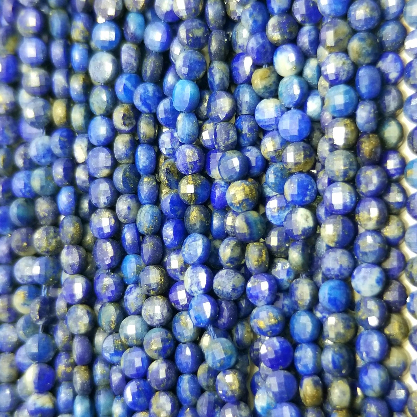 Lapis Lazuli (Coin)(Micro)(Faceted)(4x2mm)(15.5"Strand)