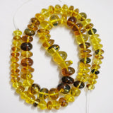 Large Amber Beads (Rondelle)(15mm-9mm)(Graduated)(Smooth)(24"Strand)(Limited Supply)