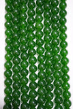 Green Jade (Dyed)(Round)(Smooth)(4mm)(6mm)(8mm)(10mm)(16"Strand)
