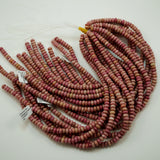 Thulite (Rondelle)(Smooth)(6mm)(8mm)(16"Strand)
