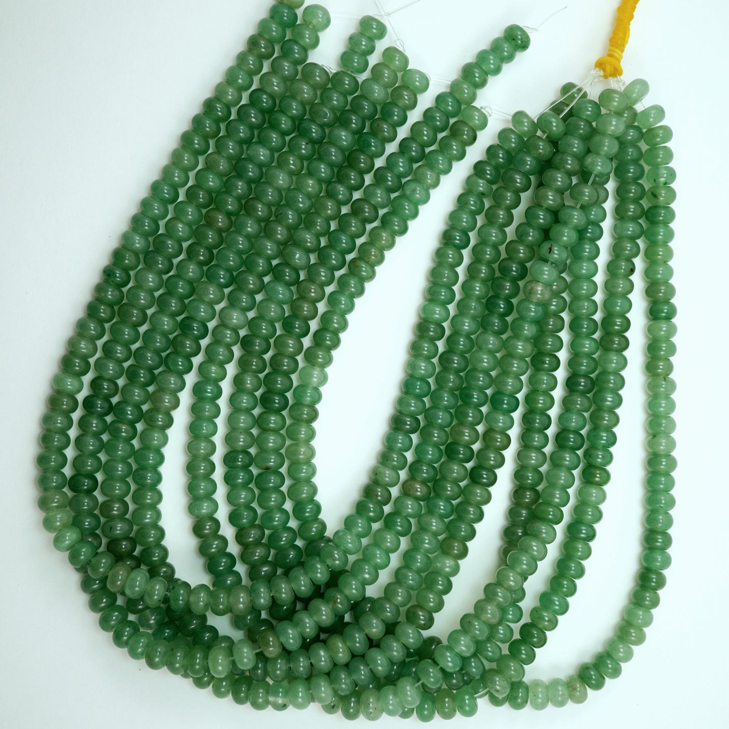 Green Aventurine (Rondelle)(Smooth)(6mm)(8mm)(10mm)(16"Strand)