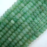 Green Aventurine (Rondelle)(Matte)(6mm)(8mm)(10mm)(16"Strand)