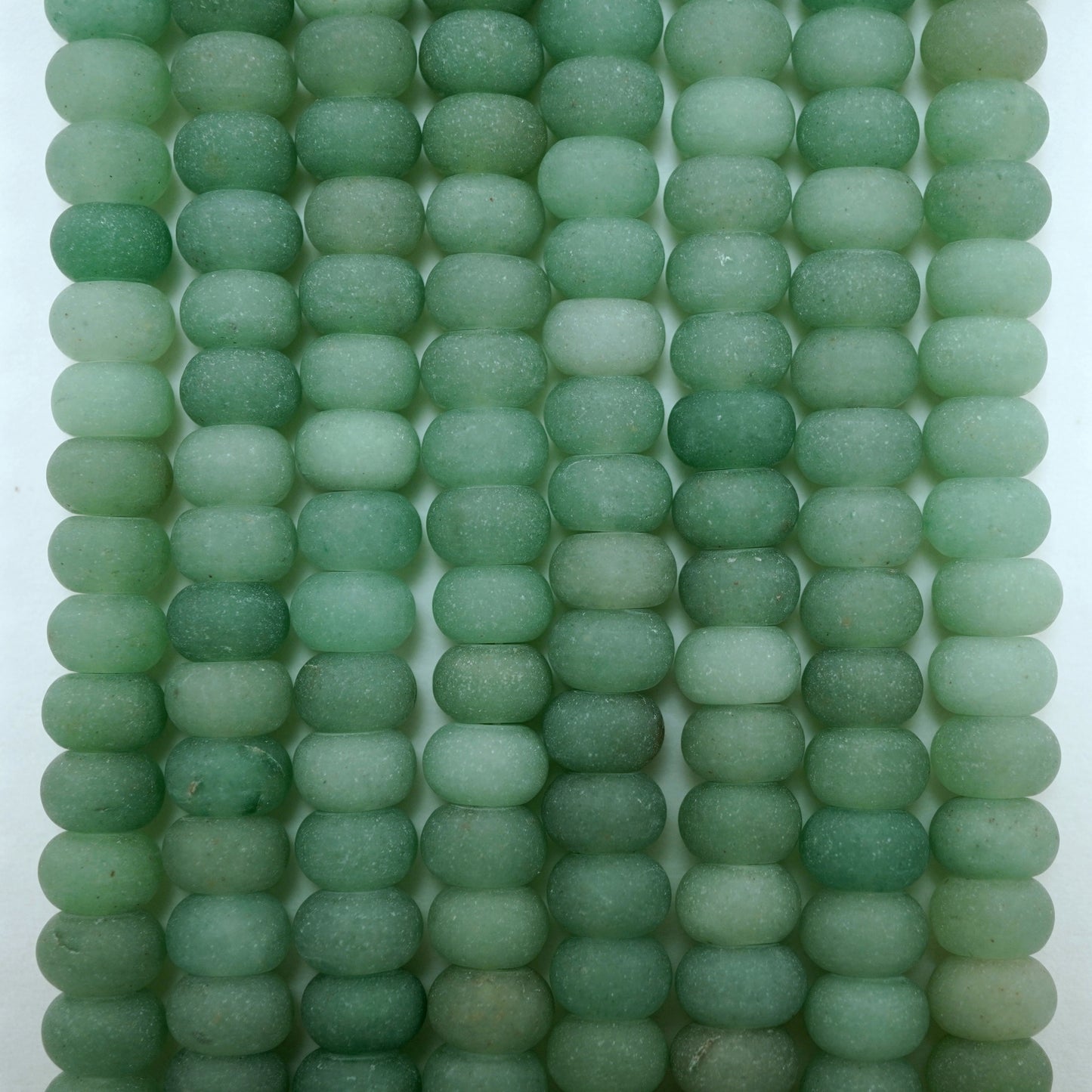 Green Aventurine (Rondelle)(Matte)(6mm)(8mm)(10mm)(16"Strand)