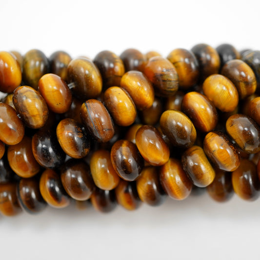 Tiger Eye (Rondelle)(Smooth)(10mm)(16"Strand)