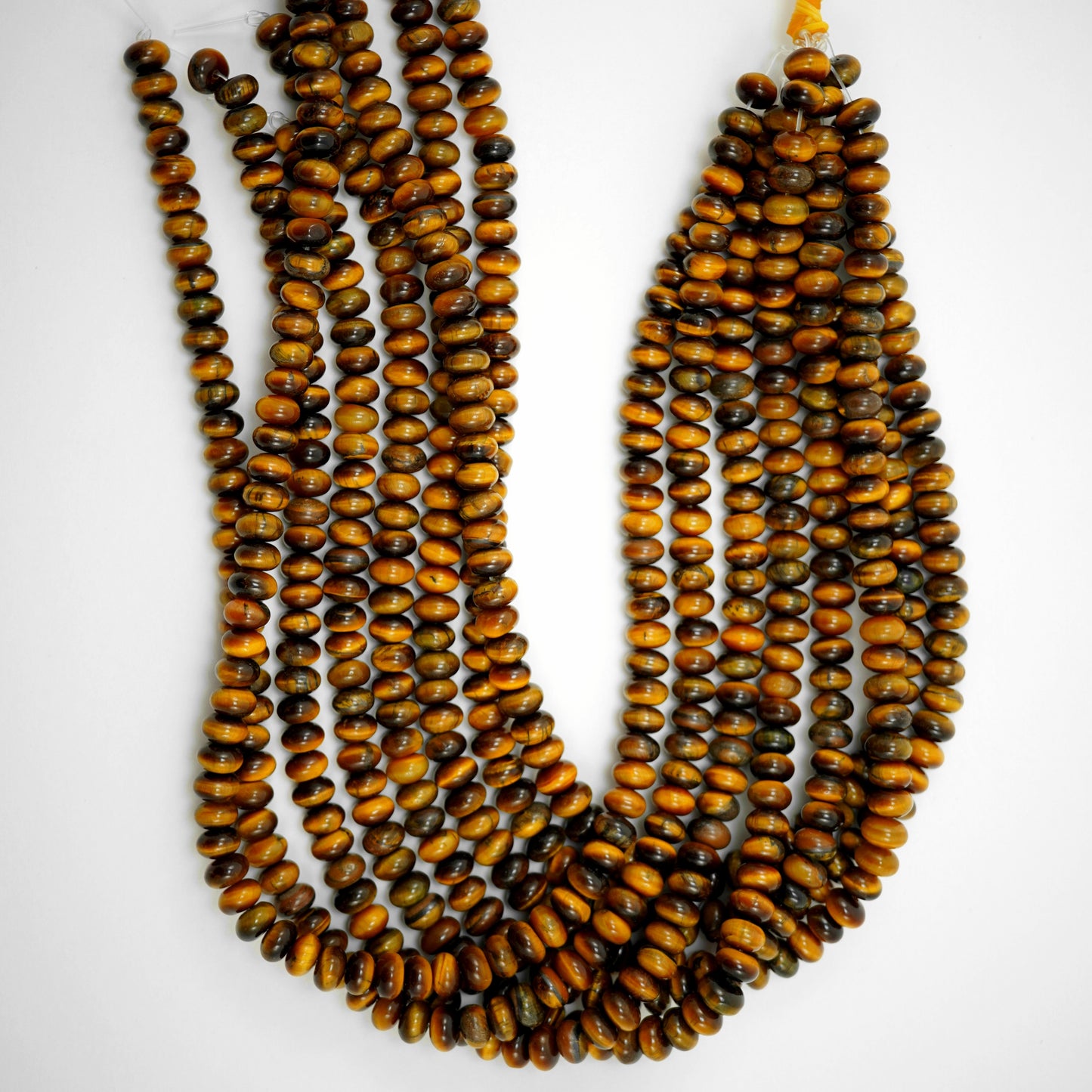 Tiger Eye (Rondelle)(Smooth)(10mm)(16"Strand)