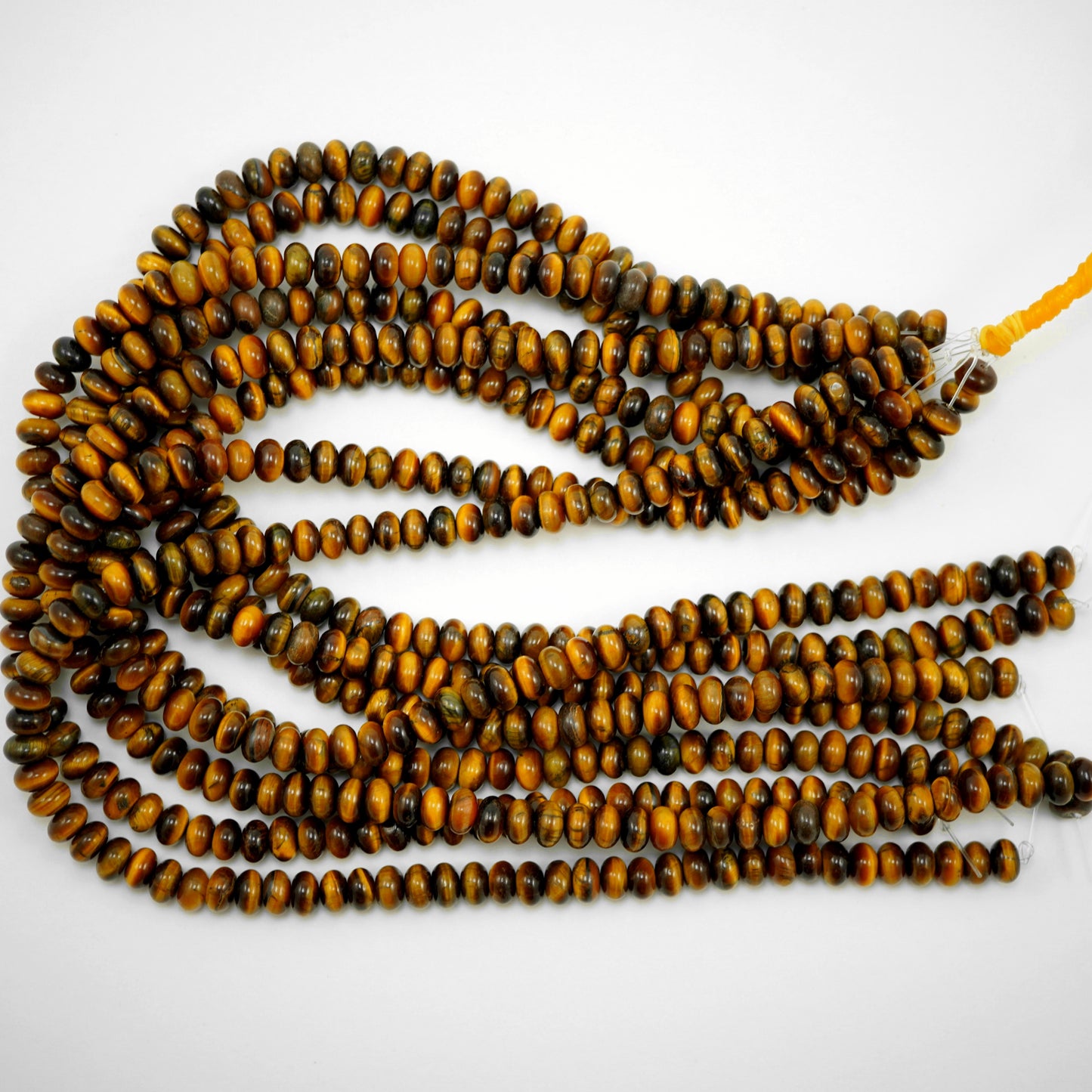 Tiger Eye (Rondelle)(Smooth)(10mm)(16"Strand)