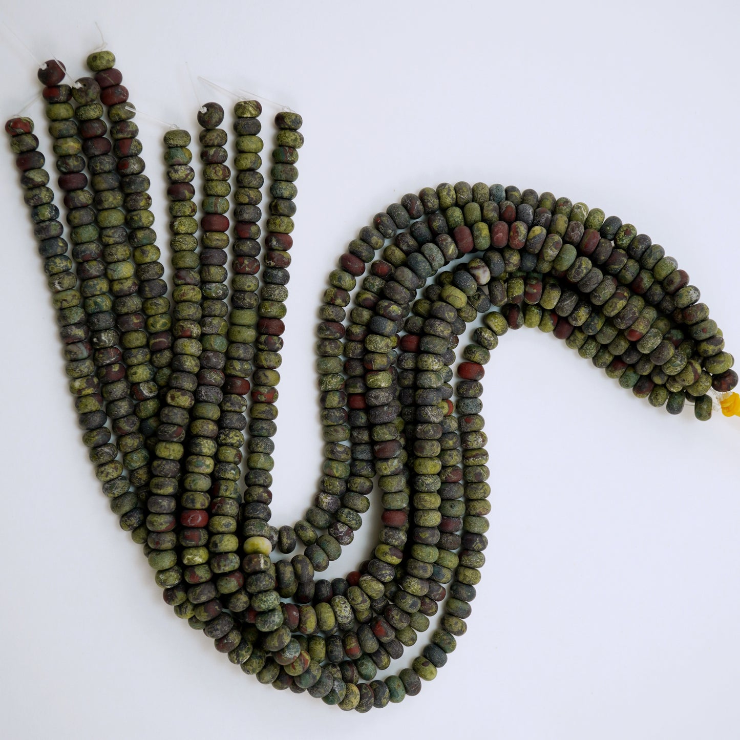 Dragon's Blood Jasper (Rondelle)(Matte)(6mm)(8mm)(10mm)(16"Strand)