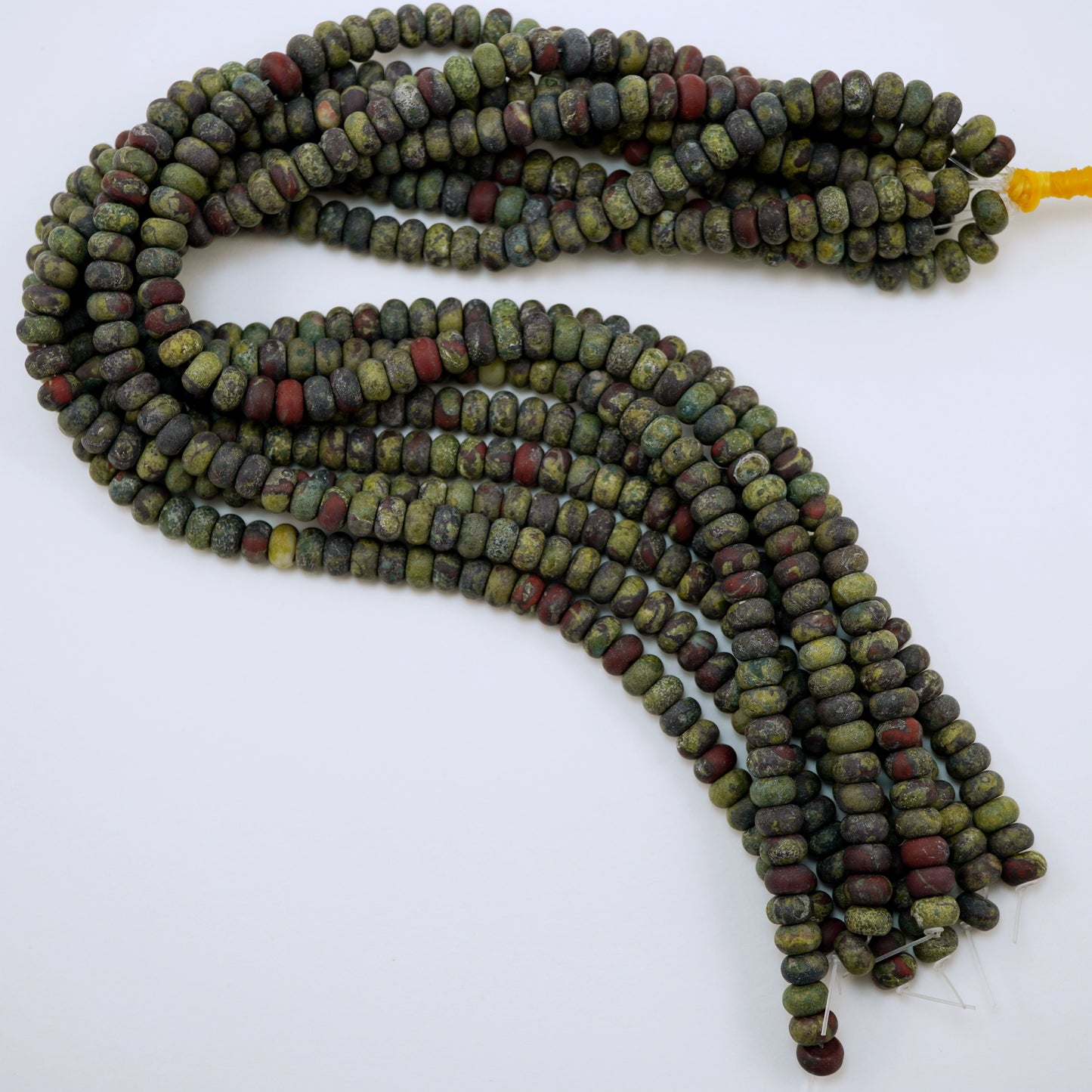 Dragon's Blood Jasper (Rondelle)(Matte)(6mm)(8mm)(10mm)(16"Strand)