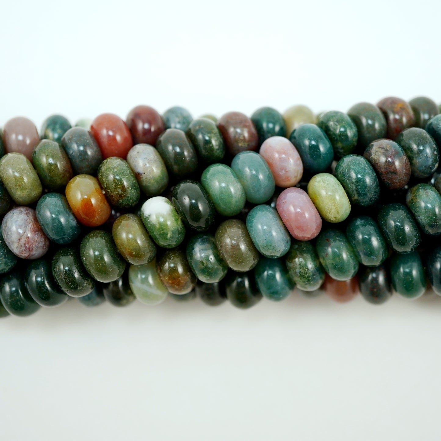 Fancy Jasper (Rondelle)(Smooth)(6mm)(8mm)(10mm)(16"Strand)