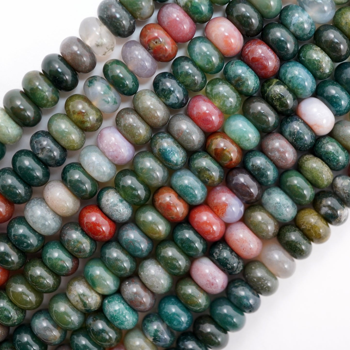 Fancy Jasper (Rondelle)(Smooth)(6mm)(8mm)(10mm)(16"Strand)