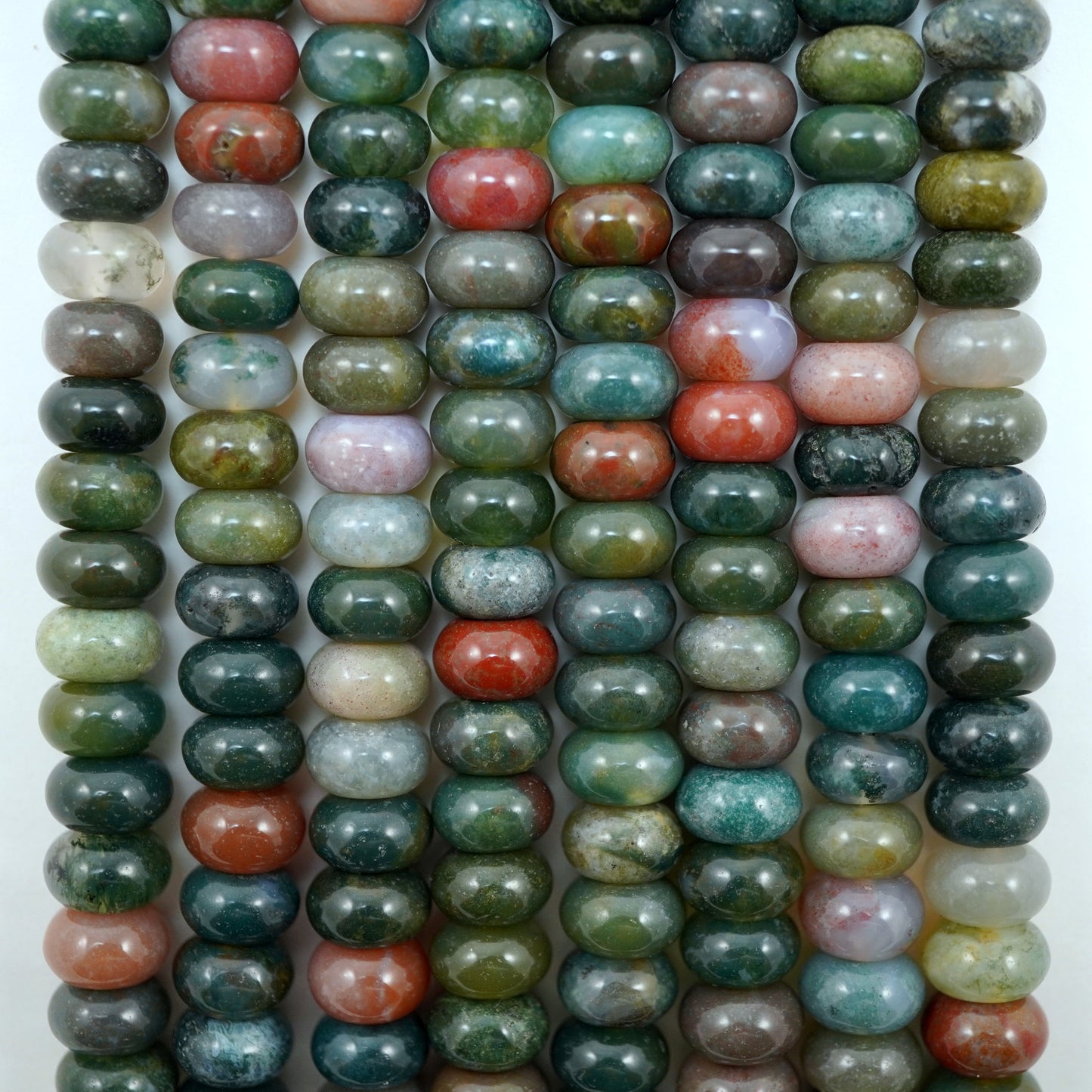 Fancy Jasper (Rondelle)(Smooth)(6mm)(8mm)(10mm)(16"Strand)