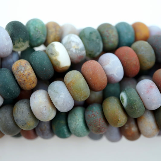 Fancy Jasper (Rondelle)(Matte)(6mm)(8mm)(10mm)(16"Strand)