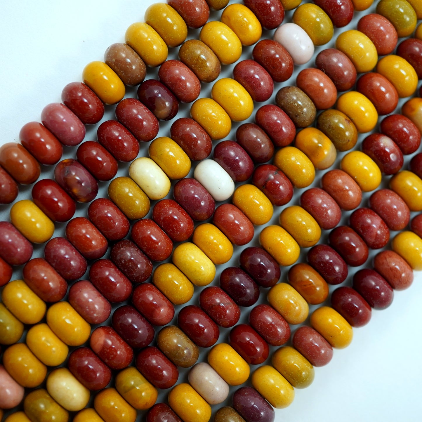 Mookaite (Rondelle)(Smooth)(6mm)(8mm)(16"Strand)