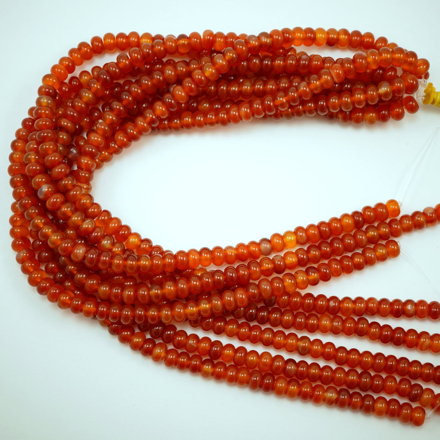 Carnelian (Rondelle)(Smooth)(6mm)(8mm)(16"Strand)