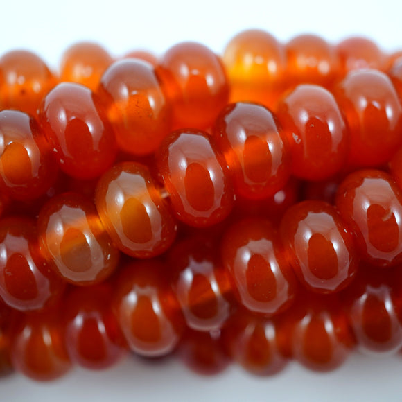 Carnelian (Rondelle)(Smooth)(6mm)(8mm)(16