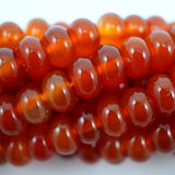 Carnelian (Rondelle)(Smooth)(6mm)(8mm)(16"Strand)