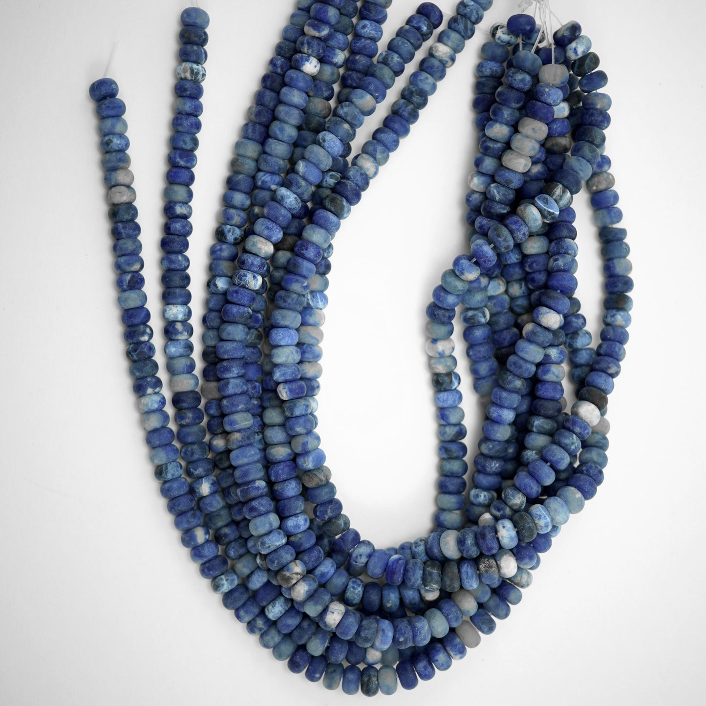 Sodalite (Rondelle)(Matte)(6mm)(8mm)(10mm)(16"Strand)