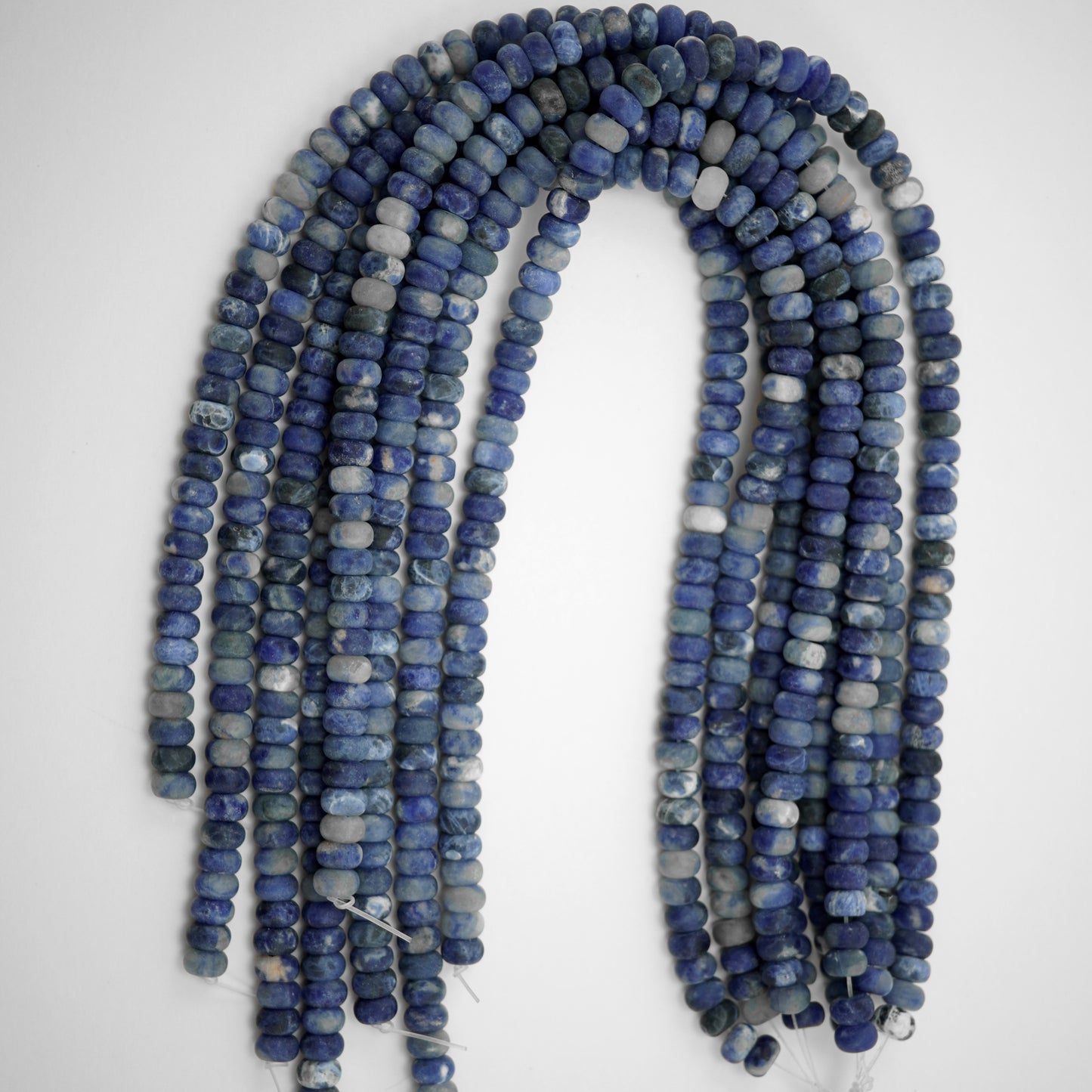 Sodalite (Rondelle)(Matte)(6mm)(8mm)(10mm)(16"Strand)