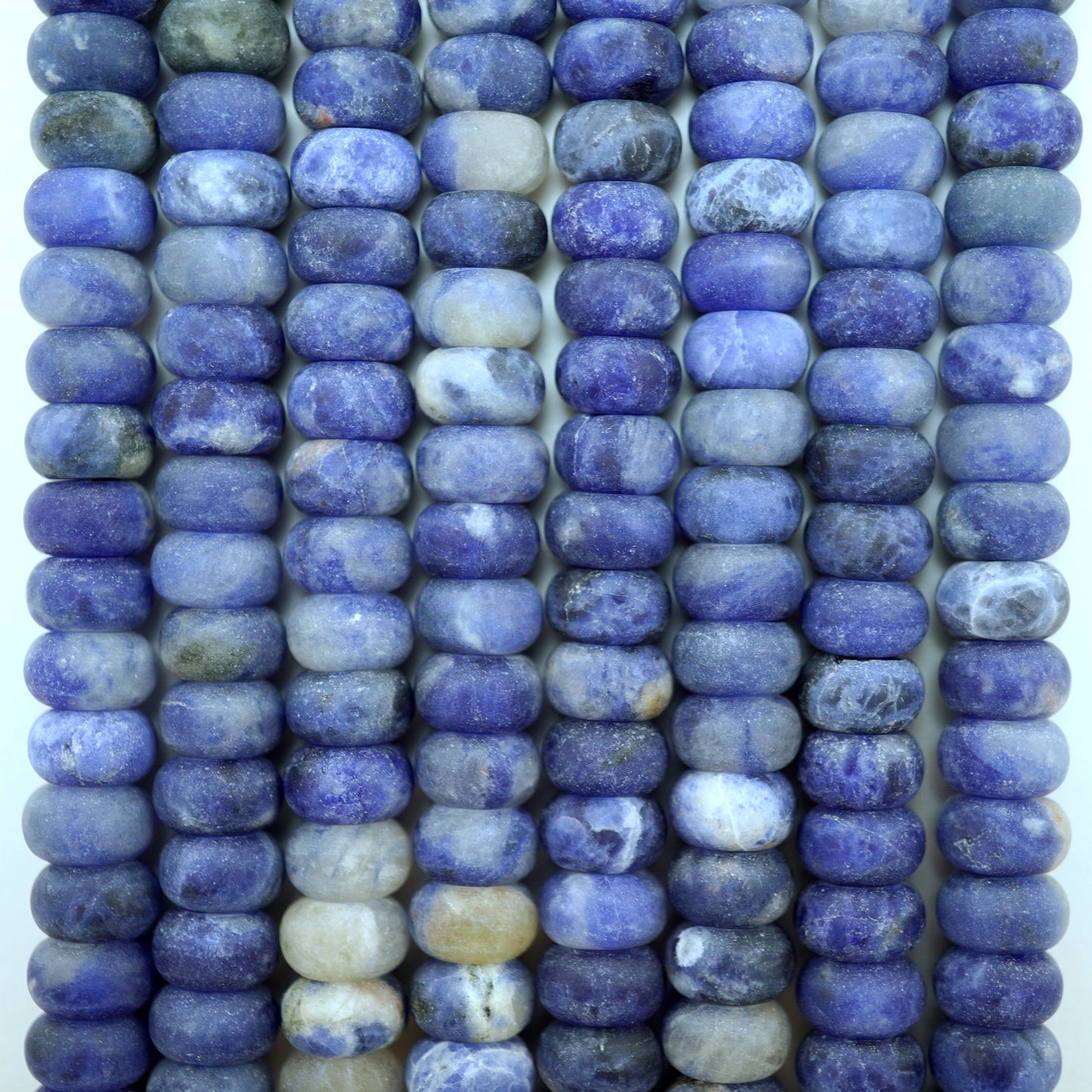 Sodalite (Rondelle)(Matte)(6mm)(8mm)(10mm)(16"Strand)