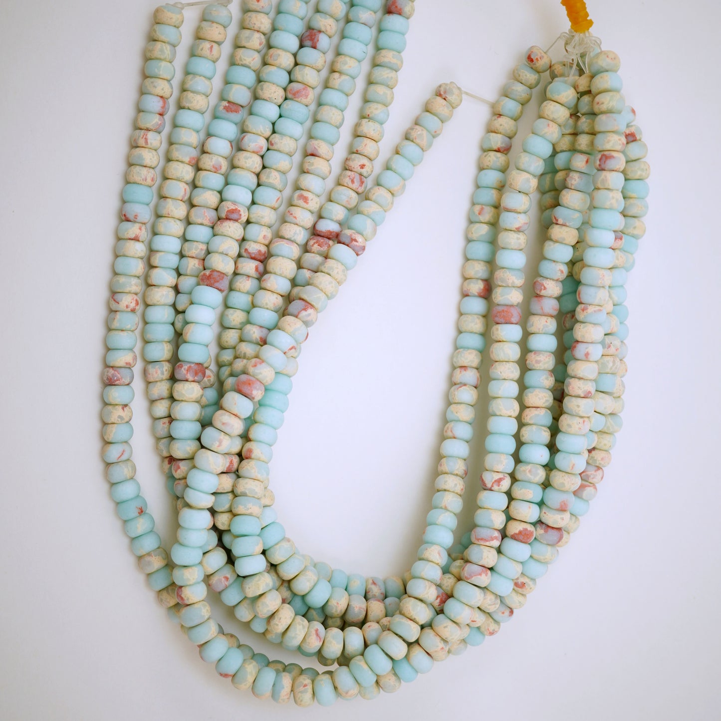 Aqua Terra Jasper (Rondelle)(Matte)(6mm)(8mm)(10mm)(16"Strand)