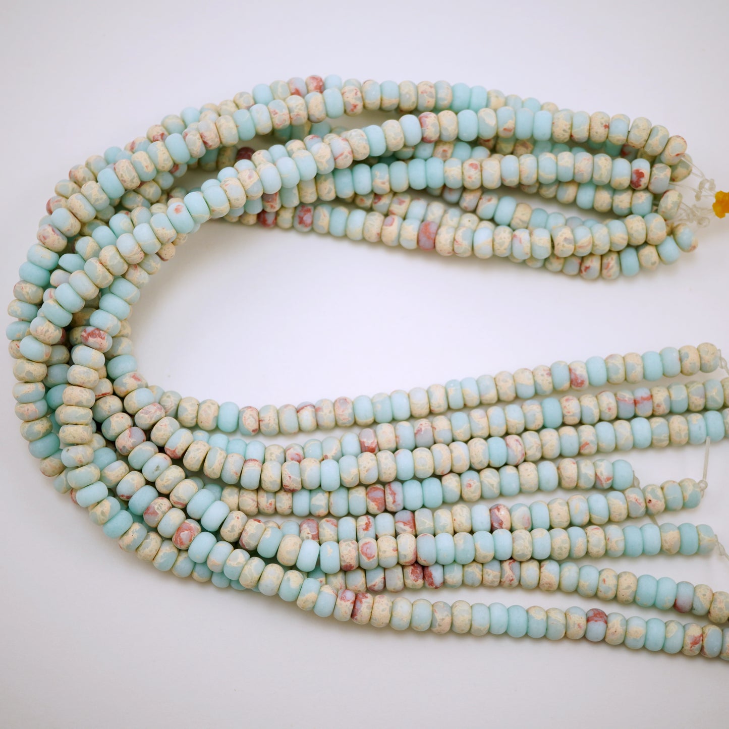 Aqua Terra Jasper (Rondelle)(Matte)(6mm)(8mm)(10mm)(16"Strand)