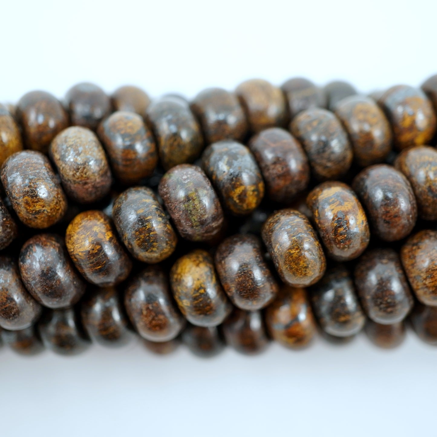 Bronzite (Rondelle)(Smooth)(6mm)(8mm)(10mm)(16"Strand)