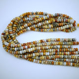 Crazy Lace Agate (Rondelle)(Smooth)(6mm)(8mm)(10mm)(16"Strand)