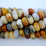 Crazy Lace Agate (Rondelle)(Smooth)(6mm)(8mm)(10mm)(16"Strand)