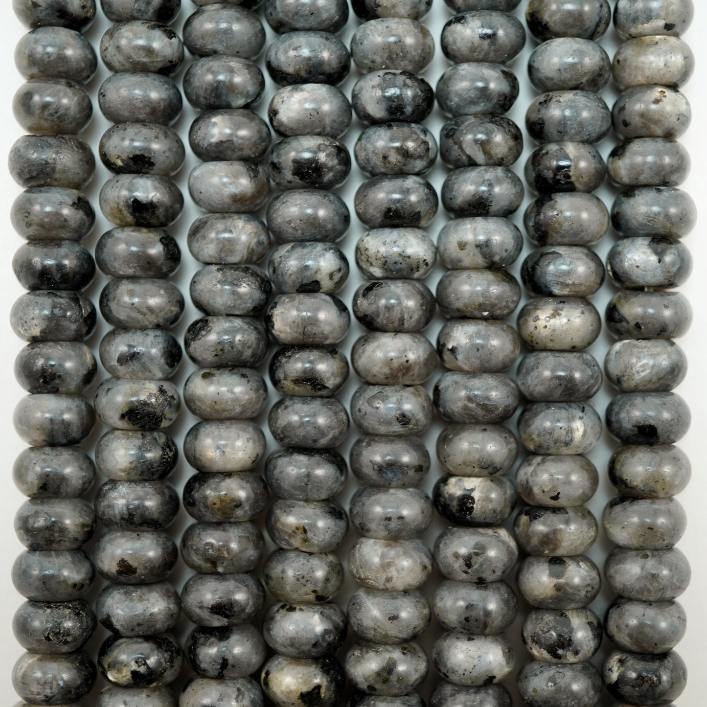 Larvikite (Rondelle)(Smooth)(6mm)(8mm)(10mm)(16"Strand)